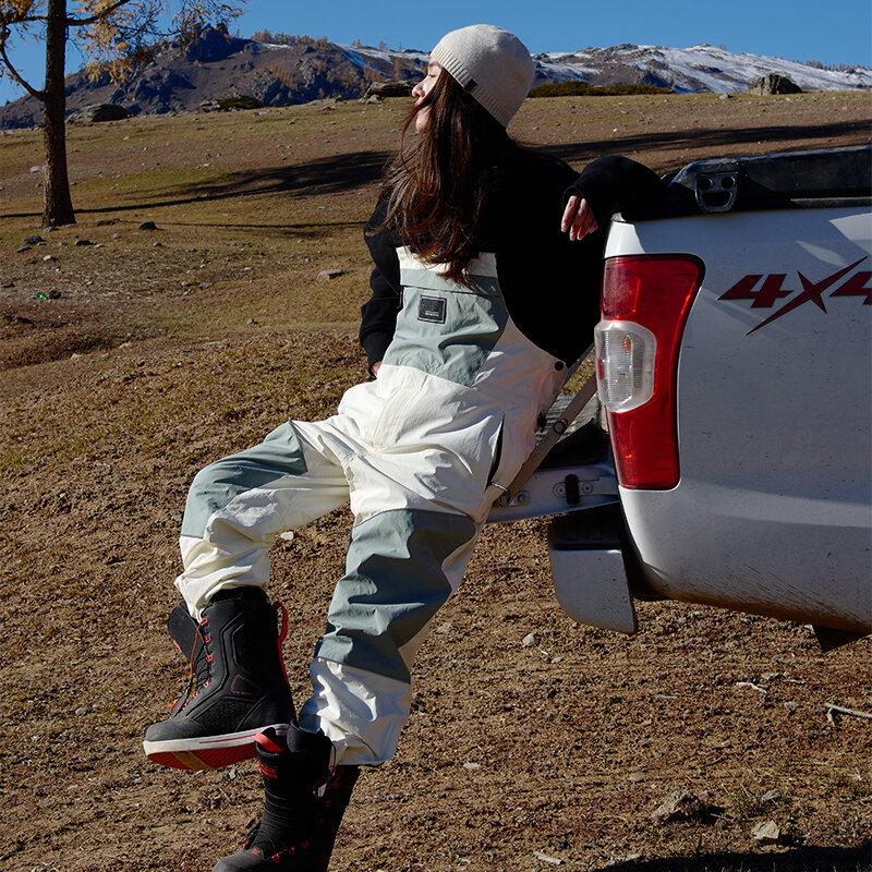 LDSKI Ski Oto Retro Wanita Pria Tahan Air Termal Terisolasi Reflektif Bulu Lapisan Celana Musim Dingin Salju Ripstop Celana Snowboard