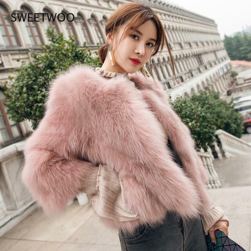 Thick Warm Fur Coat Winter Fashion O-Neck Faux Fur Jacket Fluffy  Solid Color Elegant Plush Fur Coats Outerwear