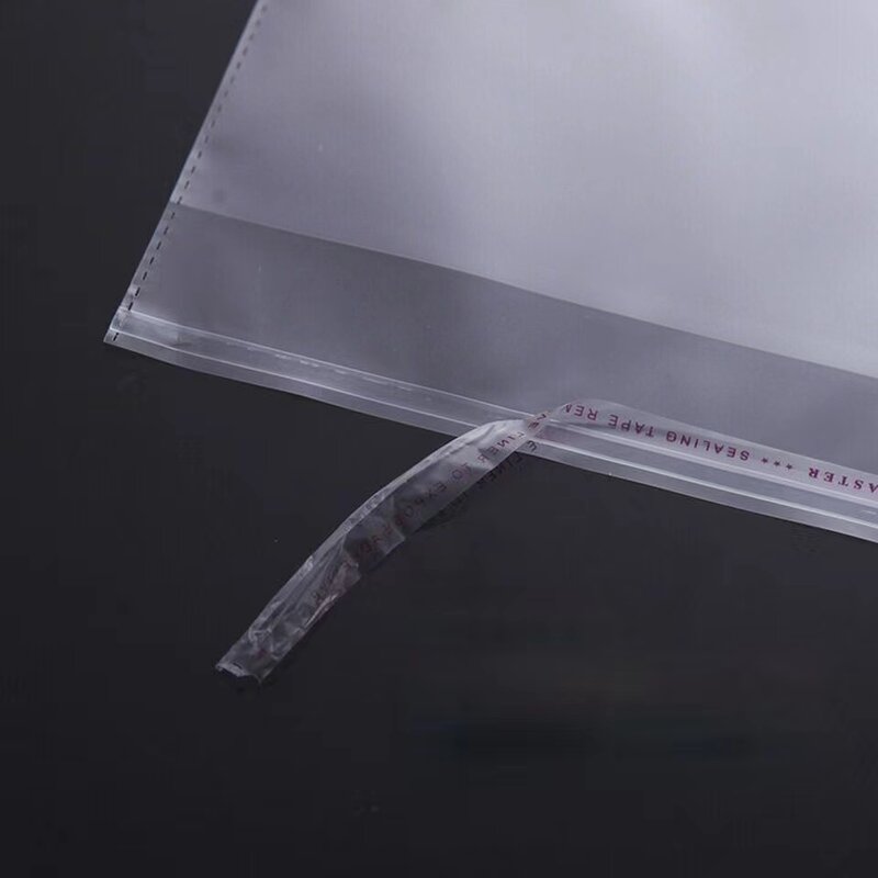 Tas poli perekat transparan OPP dapat ditutup kembali tas segel bening 4x6cm 100 buah