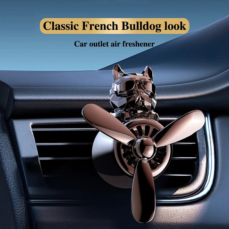 Little Bulldog Pilot Car Air Freshener perfume Automobile Interior Perfume Clip Fragrance Ornament Car Accessories