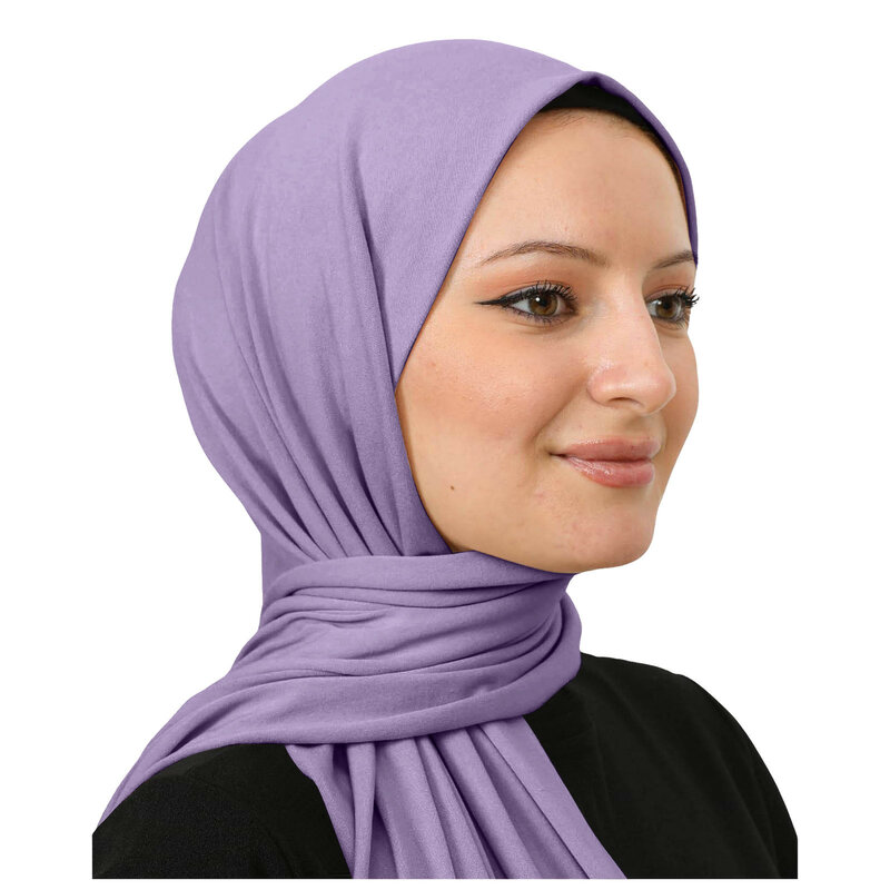 Bufanda de rayón de algodón de Color liso para mujer, pañuelo musulmán de gran tamaño, pañuelo para la cabeza