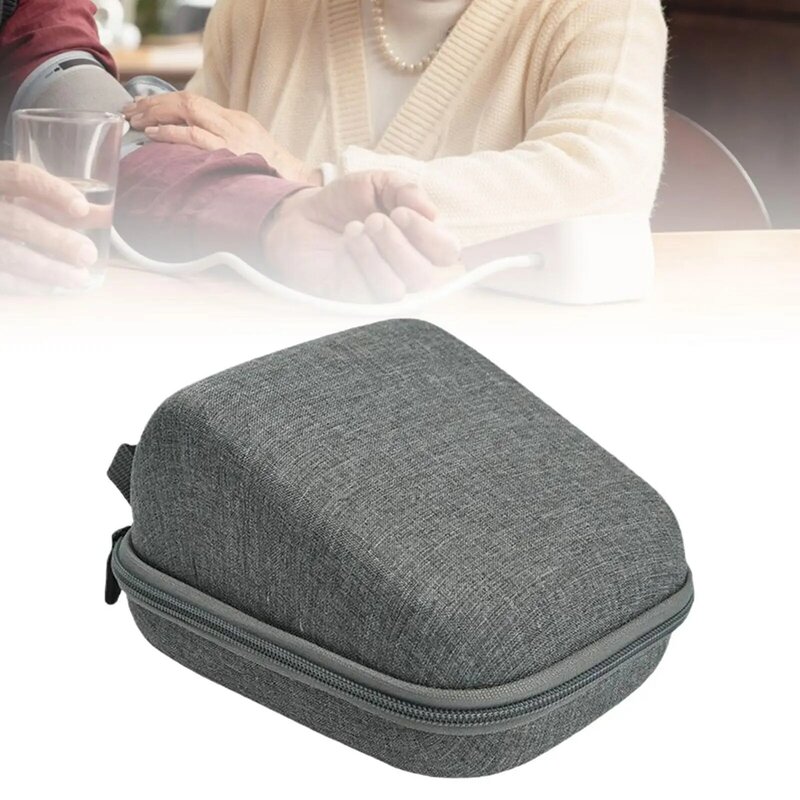 EVA Hard Storage Case Protector Travel Bag Oxford Cloth Waterproof Shockproof for Upper Arm Blood Pressure Monitor (Case Only)