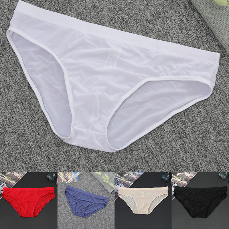New Fashion Mens Sexy Briefs G-String M-XL Multicolor Panties See Through Stretchy Thong Trunks Underpants Bikini