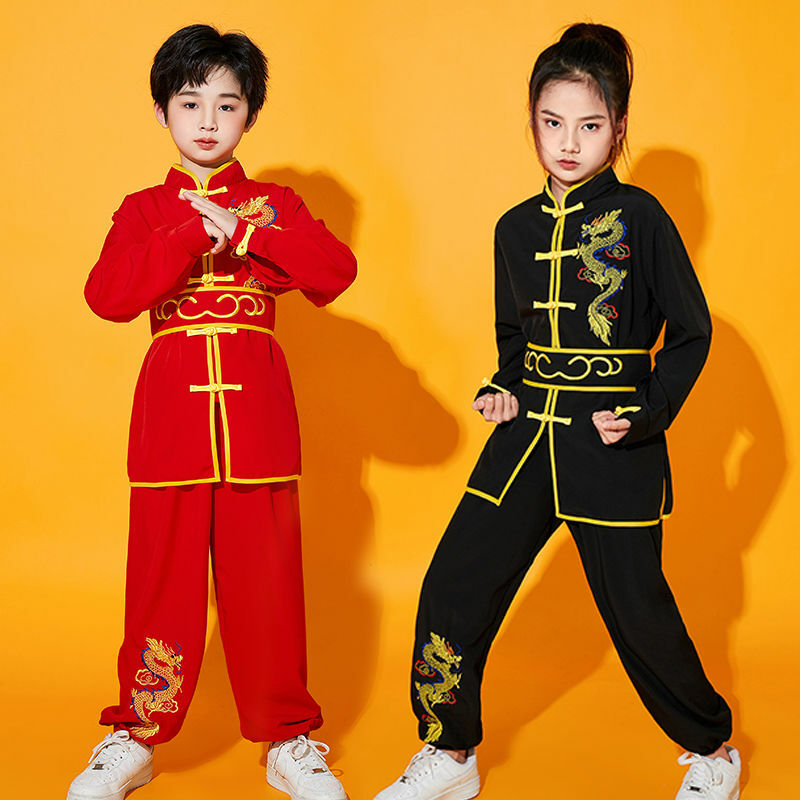 2024 Children's Martial Arts Suit Kids Chinese Style Kung Fu Uniform Suit Embroidery Wushu Training Suit Performance Suit