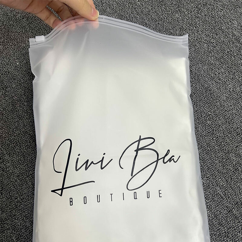 Kunden spezifisches Produkt kunden spezifischer Druck Kunststoff Poly Zip Lock Verpackung Taschen für Kleidung Reiß verschluss taschen mit Logo Luxus Kleidung Taschen tr