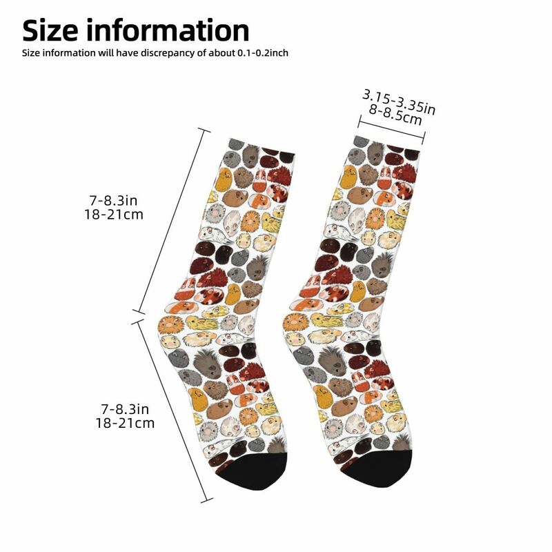 Guinea Pig Gradient Socks Harajuku Sweat Absorbing Stockings All Season Long Socks Accessories for Unisex Birthday Present