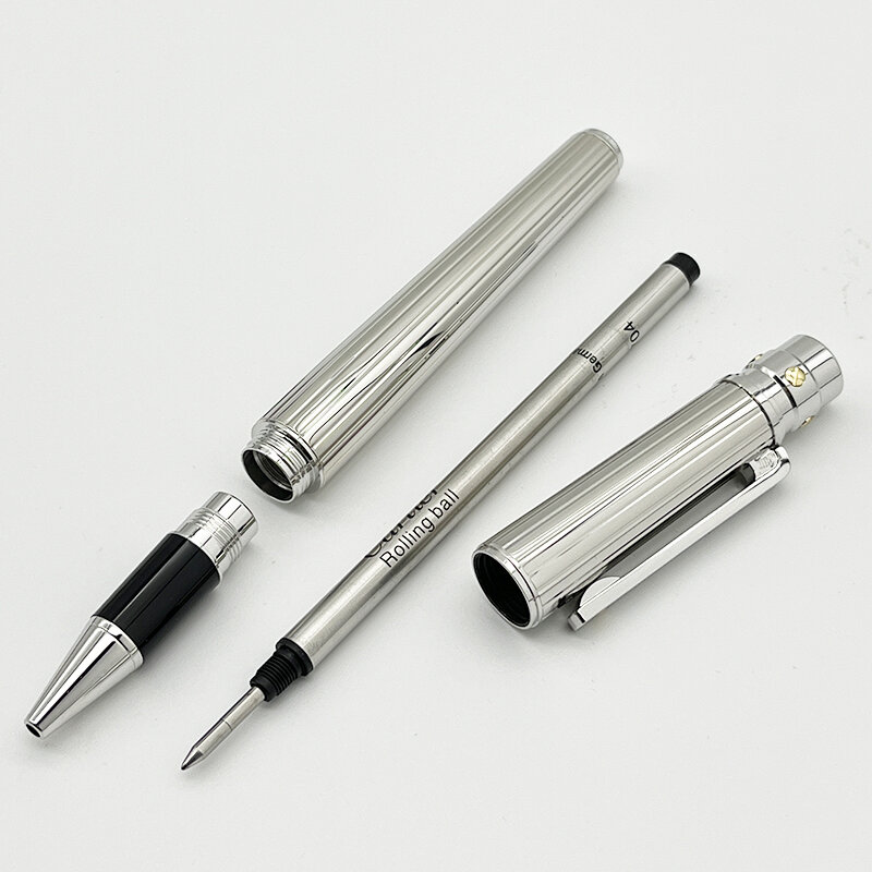 CT Classic Matte Metal Barrel Roller Ball Ballpoint Pen With Serial Number Writing Smooth Luxury Stationery
