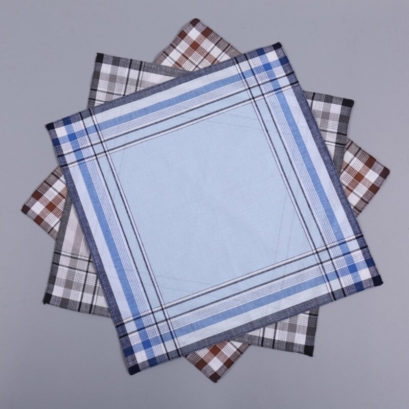 40x40CM Cotton Handkerchief Towel for Adult Big Square Bandanas Multiple Use Face Towel Men Sweat Wipe Cloth 40x40cm
