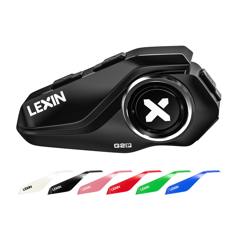 Lexin G2 오토바이 블루투스 인터콤 헬멧 블루투스 헤드셋, 핸즈프리 커뮤니케이터, FM 라디오 포함, 라이더 인터폰, 최대 6 명