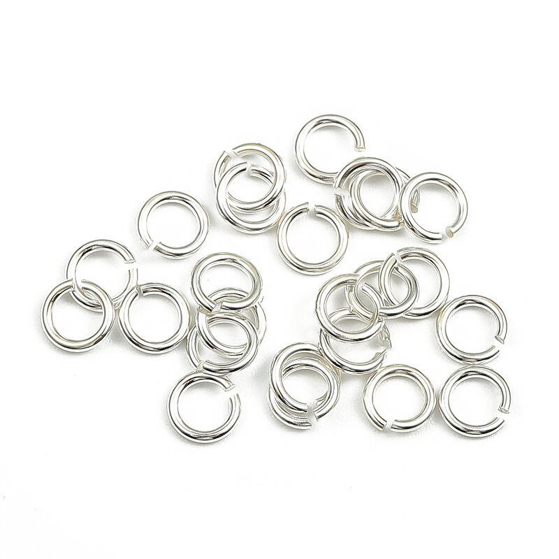 2.5/3/3.5/4/5/6mm 925 argento singolo giro aperto anelli di salto connettore per gioielli orecchino fai da te che fanno risultati accessori all'ingrosso