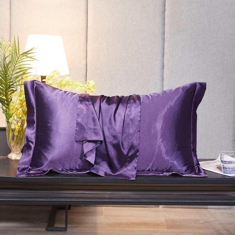 1PCS 100% Pure Silk Pillowcase Queen King Size for Hotel Home Soft Healthy Cushion  Cover Silk Pillowcase Pillow Case 48*74CM