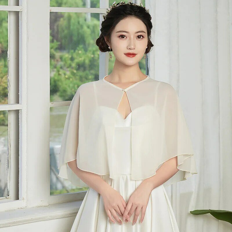 Chal de gasa con protección solar para mujer, cárdigan corto fino, capa de encaje, con perlas, estilo coreano, primavera y verano