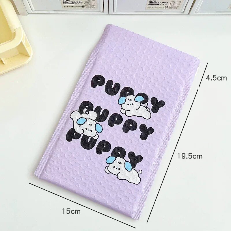 20pcs Cute Puppy Bubble Bag Cartoon Packing Courier Bag pellicola antiurto busta a bolle buste protettive