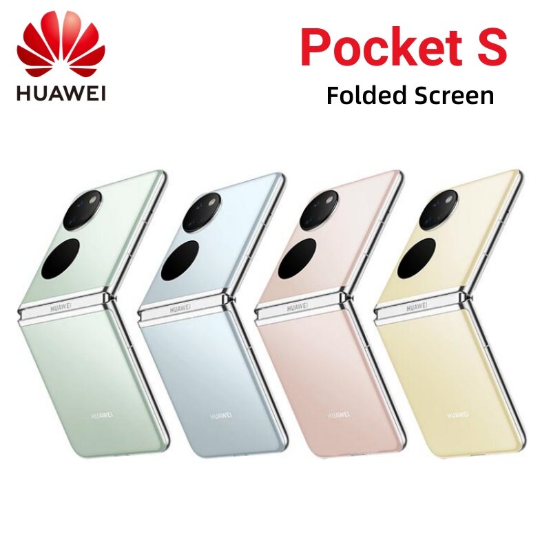 Ponsel pintar HUAWEI Pocket S, HP asli 6.9 inci 256GB ROM, NFC jaringan 4G 4000mAh