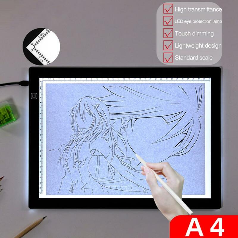 Crear pinturas borde liso A4 LED copia tablero de bocetos con Cable USB para oficina