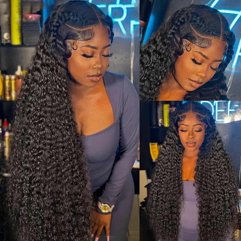 250 Density 13x6 Hd Lace Frontal Wig Curly Lace Frontal Human Hair Wig Water Deep Wave 13x4 Human Hair Wigs For Women On Sale
