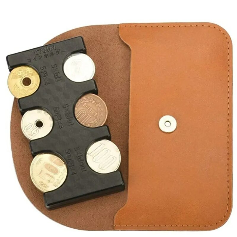 Monedero de plástico coreano, billetera portátil multiposición, bolsa de dinero con Clip, bolsillo para monedas portátil de estilo japonés, 1 unidad
