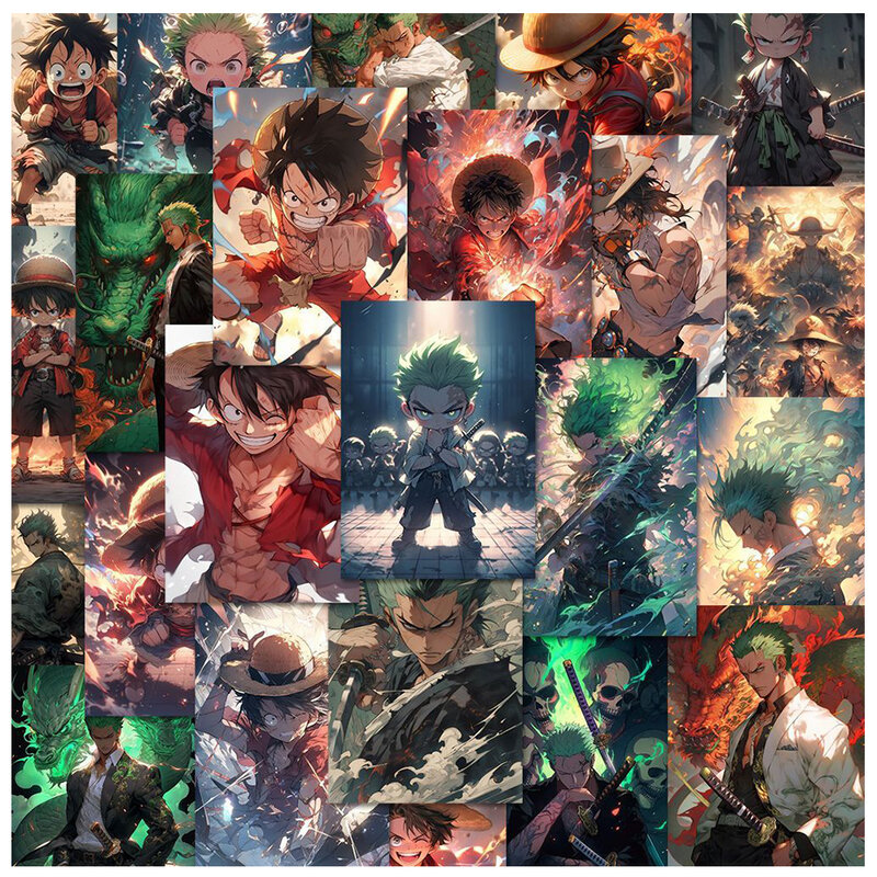 10/30/48pcs Cartoon ONE PIECE Anime Waterproof Stickers Poster Decals Laptop Skateboard Car Phone Cool Sticker Kids Classic Toys