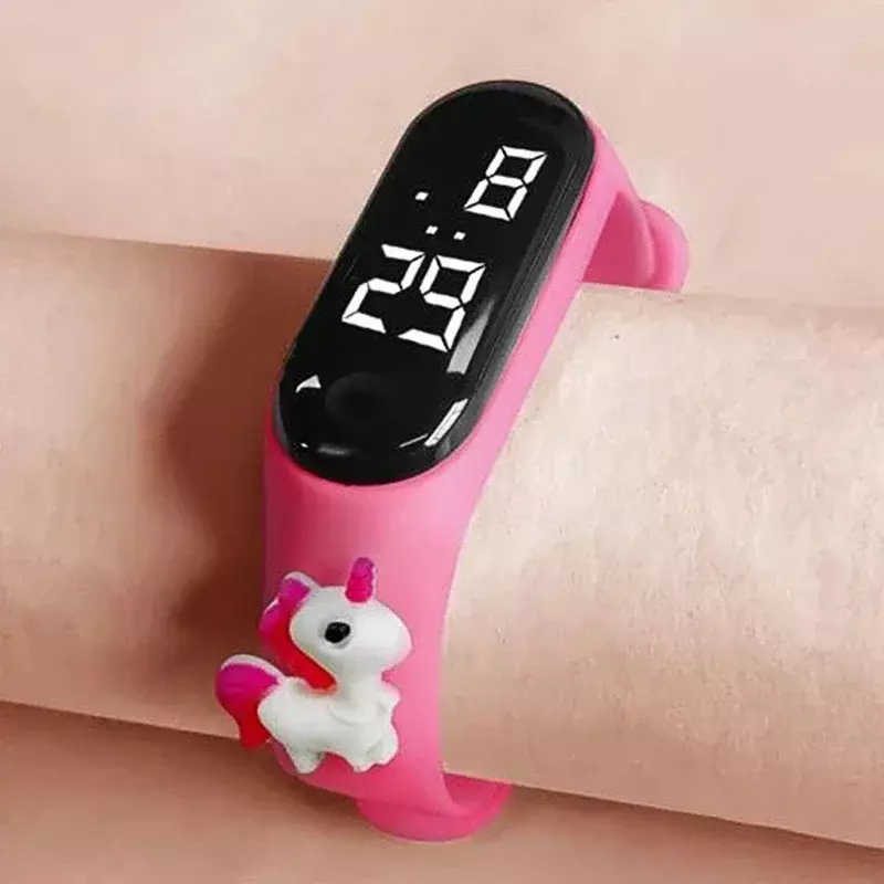Wodoodporny zegarek LED dla dzieci moda codzienna bransoletka sportowa chłopców zegarki silikonowy inteligentny ekran dotykowy dla dzieci zegarek elektroniczny