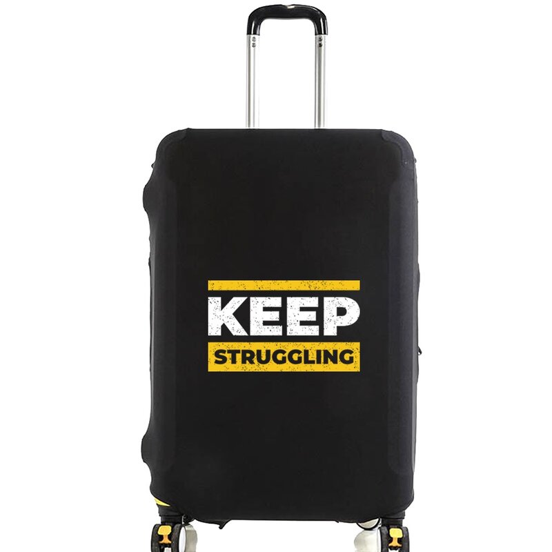 Bagagem capa protetora para 18-28 Polegada moda unisex frase serie padrão mala sacos de pó elástico caso acessórios de viagem