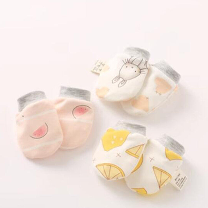 Guanti antigraffio per bambini guanti protettivi per il viso in cotone 0-3 mesi accessori per neonati Unisex per bambina