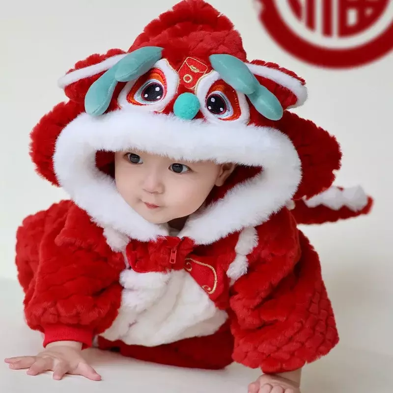 Ropa de Festival de Año Nuevo chino para niños, traje Tang para gatear, monos para bebés, monos para niños, regalo de cumpleaños, Invierno