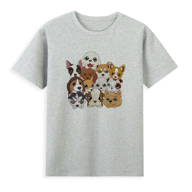 Футболка с милым принтом собаки, Повседневная индивидуальная мультяшная футболка, хорошее качество, дышащая мягкая летняя рубашка A030