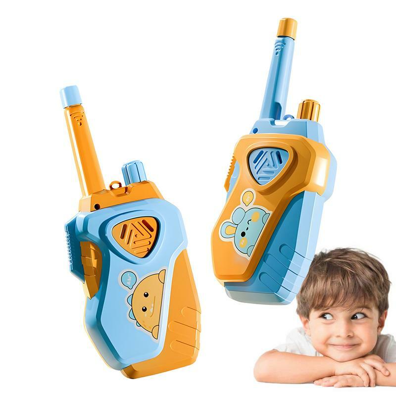 Walkie-talkie de largo alcance para niños, juego de walkie-talkie de dinosaurio para exteriores, sonido claro