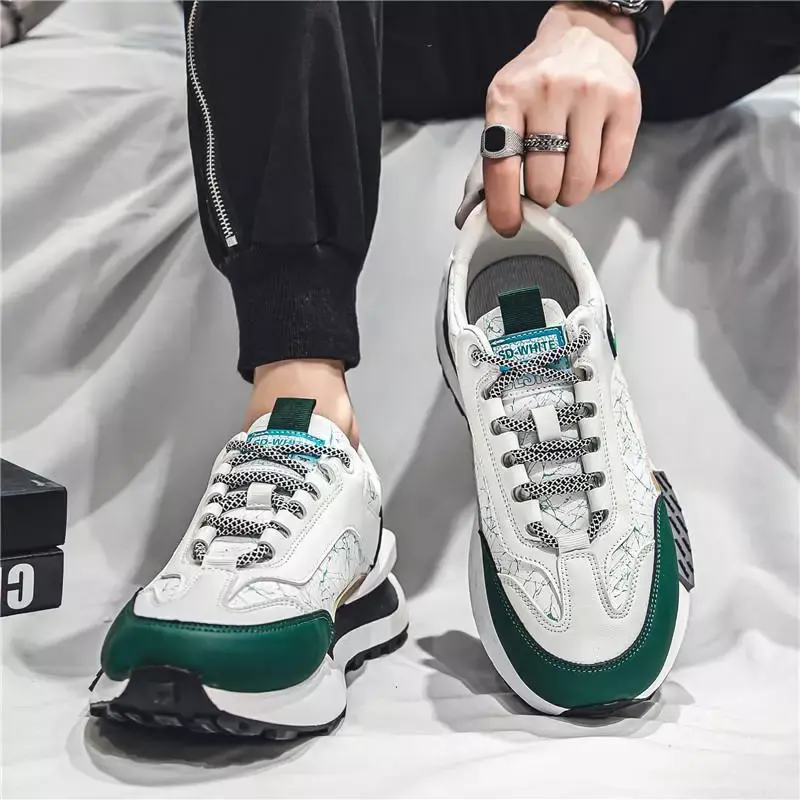 Мужская обувь Новинка 2023 модный бренд для отдыха зимняя дышащая мужская спортивная обувь для путешествий увеличенная папиной моделью