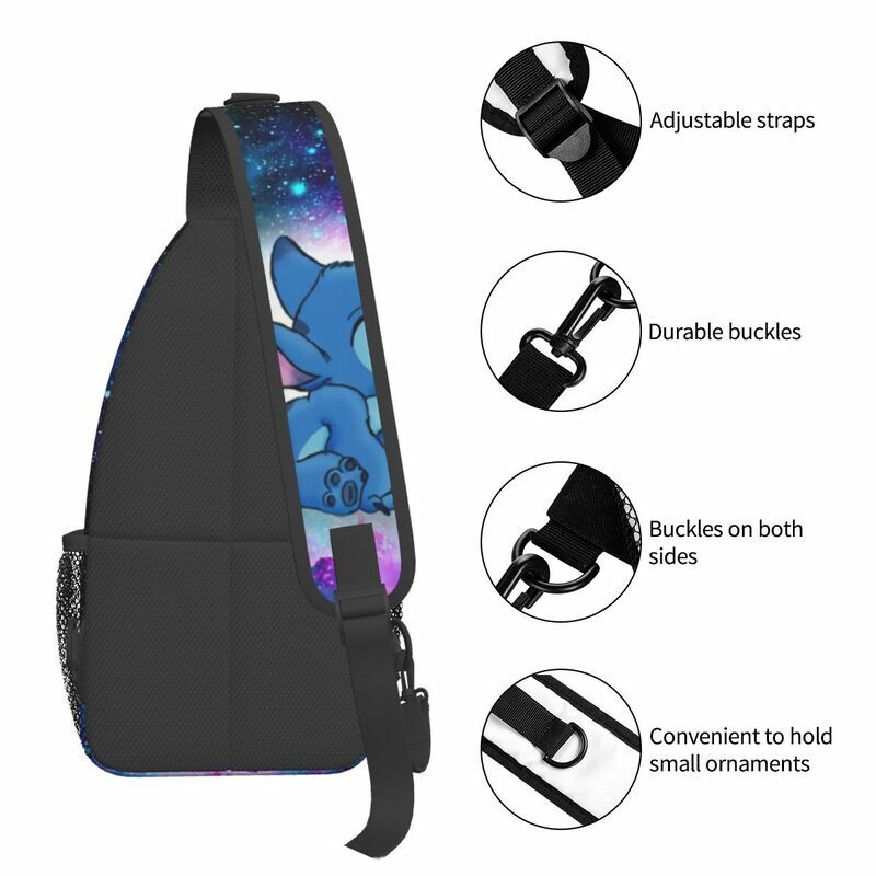 Fashion Stitch Sling Bags for Cycling Camping Men's Crossbody Chest Backpack Shoulder Daypack
