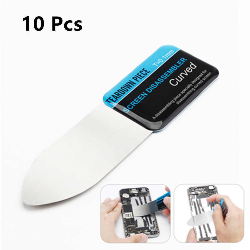 1-10Pcs Ultra Thin Curved LCD Screen Spudger Opening Pry Card Disassemble Stainless Steel Metal Mobile Phone Repair Tools