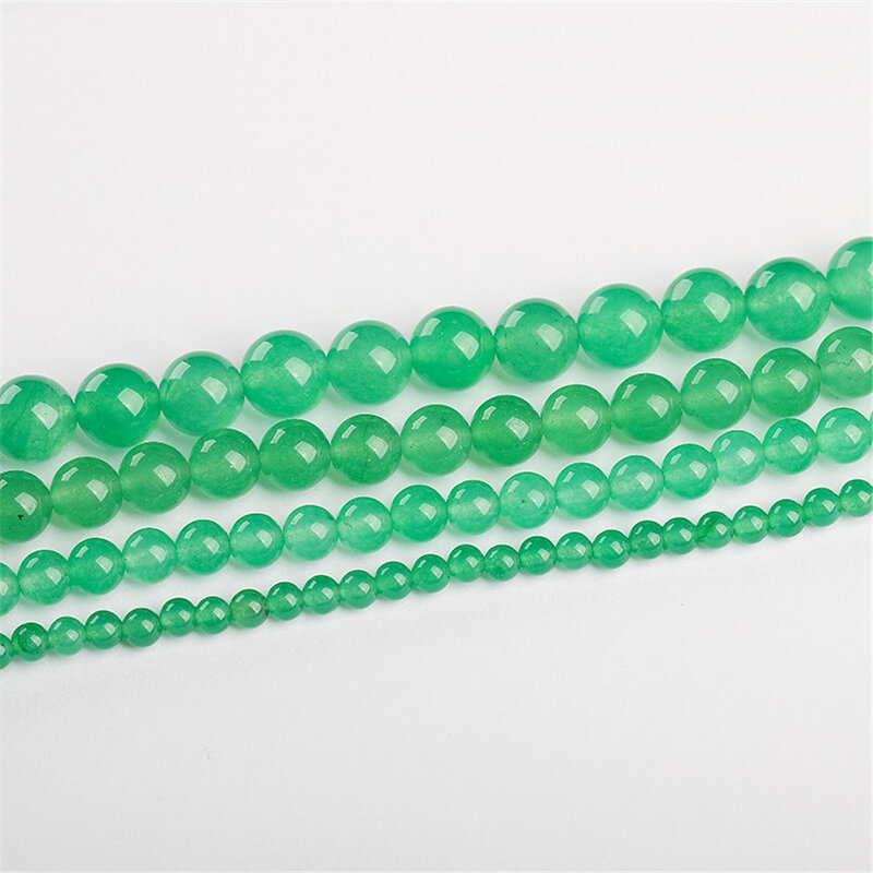 Natural Aventurine Chalcedony Beads Loose Beads Bracelet DIY Accessories Handmade Necklace Beaded Jewelry Material with Beads