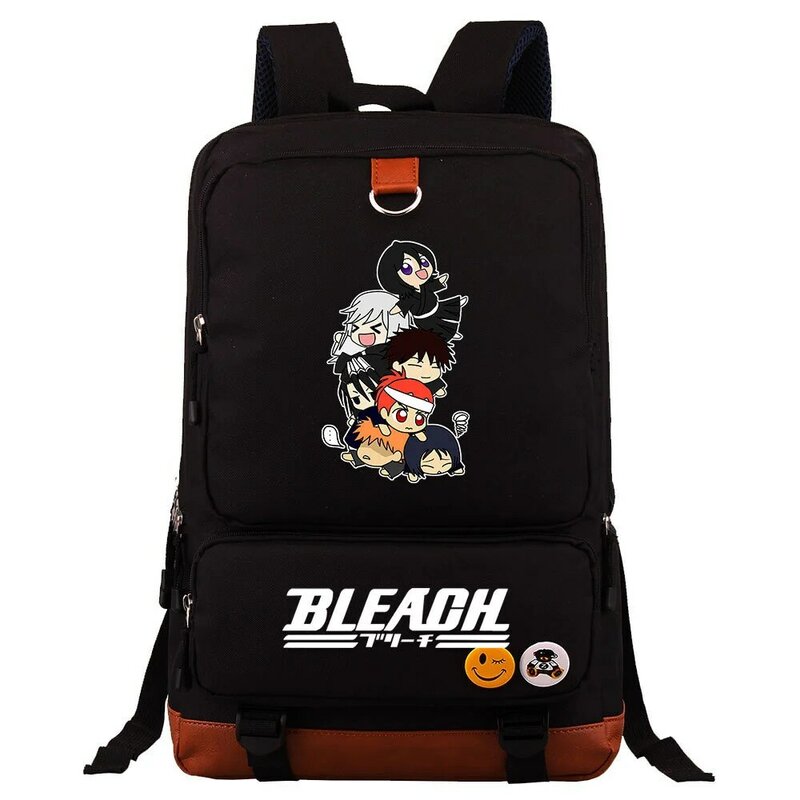New Satchel Bleach Kurosaki Ichigo Backpack Student School Book Bag Large Capacity Travel Bag Kids Teenagers Backpacks