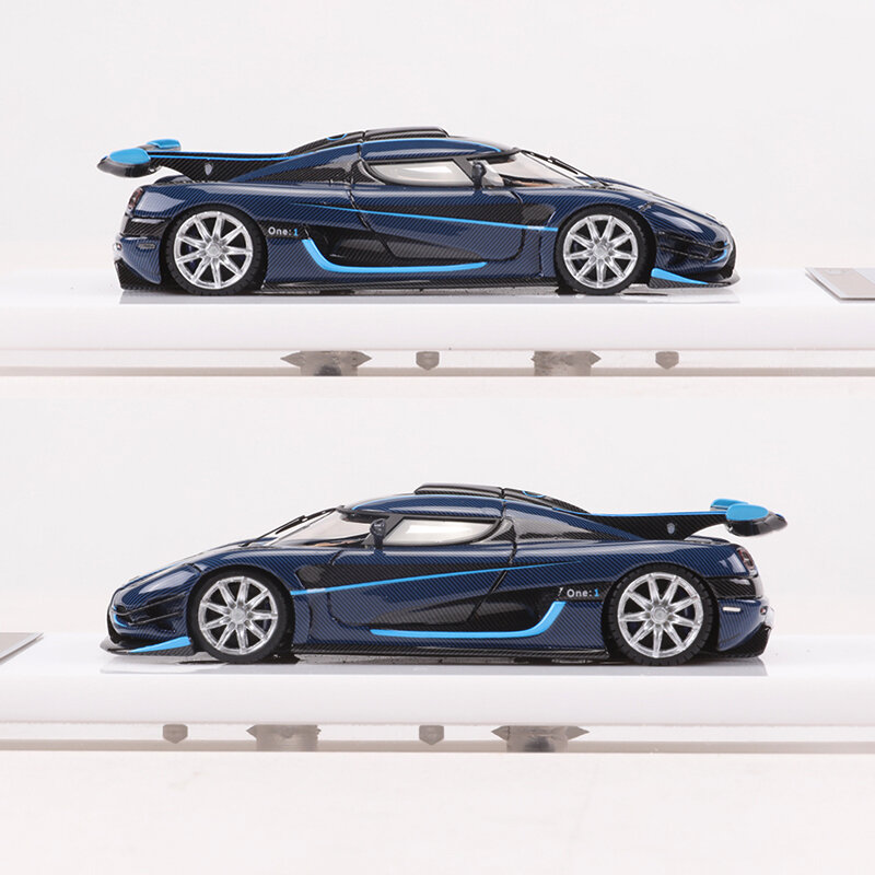 Modèle de voiture en résine de carbone bleu, édition limitée, VMB 1:64, Koenigps.com g One 1, 999