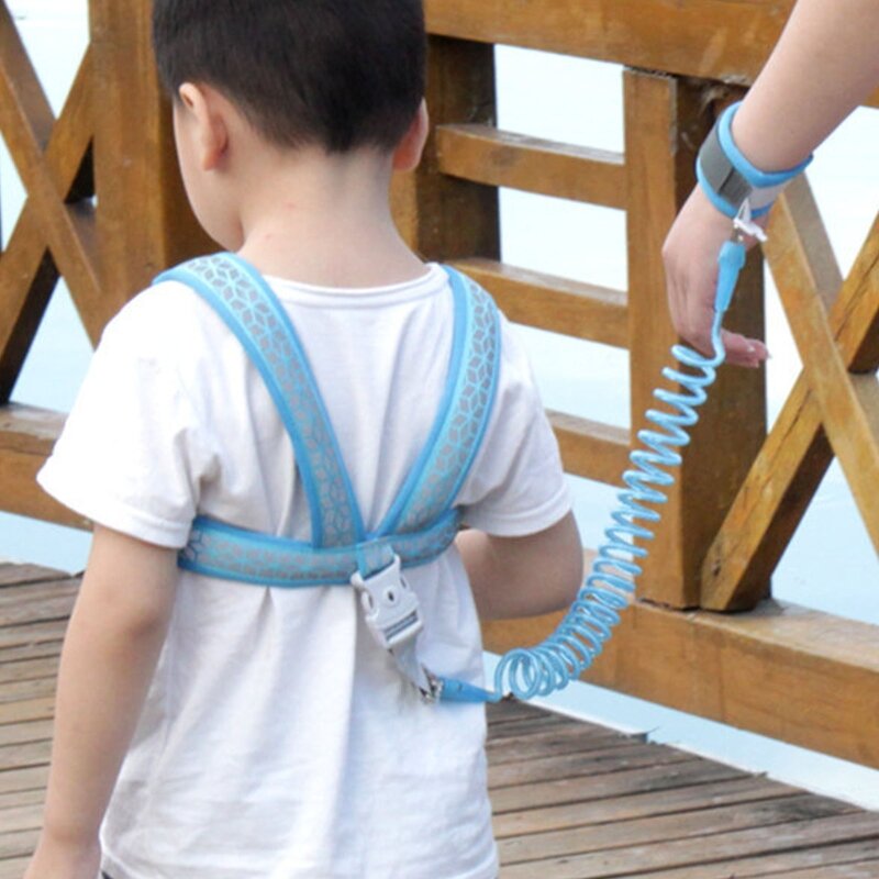 Imbracatura di sicurezza per guinzaglio per bambini con cinturino da polso anti-smarrimento per bambini cintura per bambini QX2D