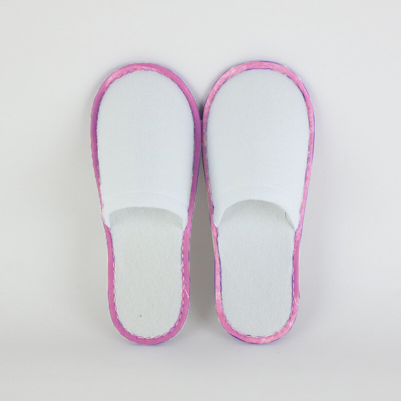1 Pair Disposable Slippers Hotel Travel Slipper Non-slip Shoes Soild Color Flip Flop Wedding Shoes Guest Slippers 2024 New Shoes