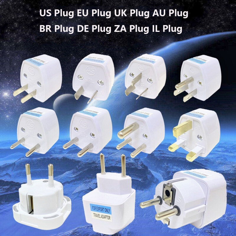 UK Plug US Plug Conversion Plug EU Plug to Australian Regulation Adapter Israeli GE Socket British Standard