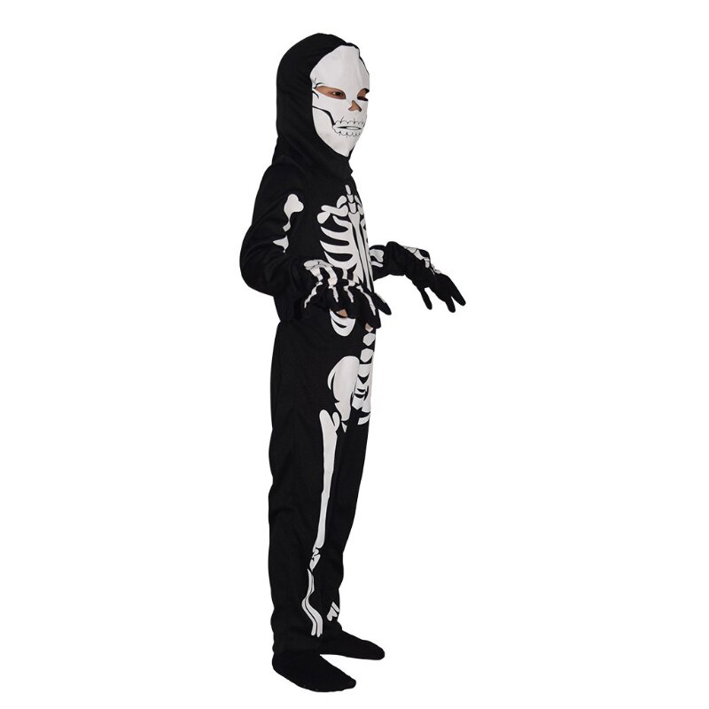 Unisex Thích Hợp Cho Trẻ Cao 110-130Cm 43.31-51.18in Chiều Cao Kid Pyjama Onesie Skeleton Trang Phục