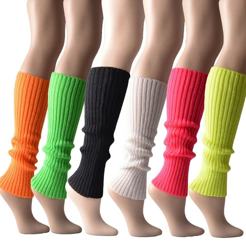 Aquecedores japoneses de pernas de malha para mulheres, meias grossas e longas, punhos quentes, cor doce, meias Knight, Y2k, Lolita, inverno