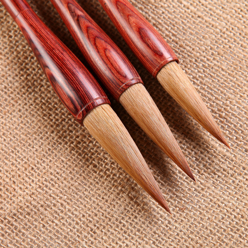 RUYANGLIU-Caligrafia Chinesa Brush Pen Set, Cabelo De Doninha, Escrita Tradicional Chinesa, Pincel De Pintura, Alta Qualidade