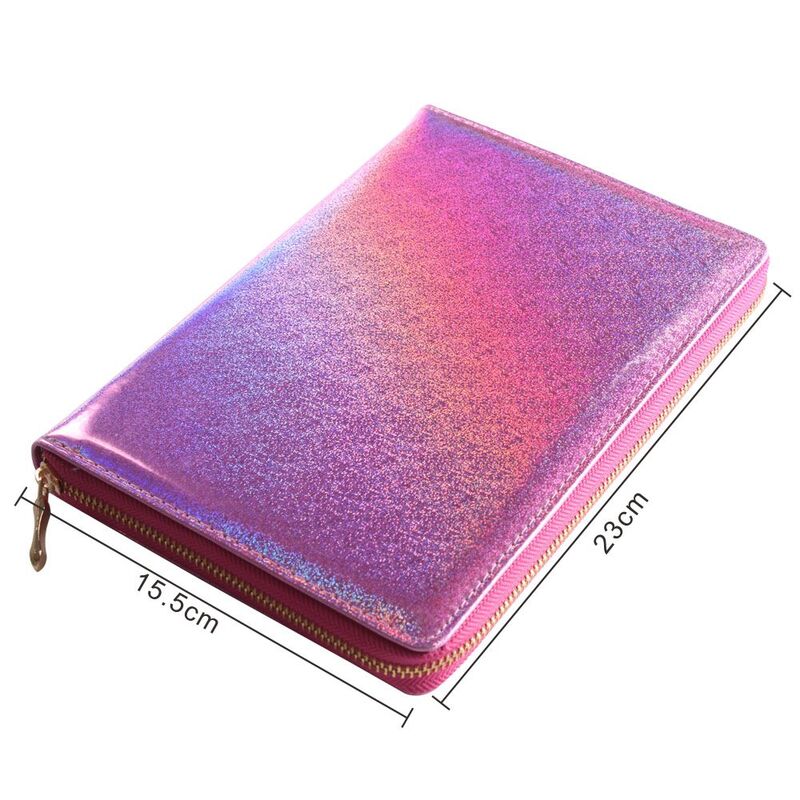 Nail Art Stamp Plate Organizer Silver/Purple 48Slots Stamping Plate Holder Storage Bag Durable PU Leather Cases Stamp Bag 6*12cm