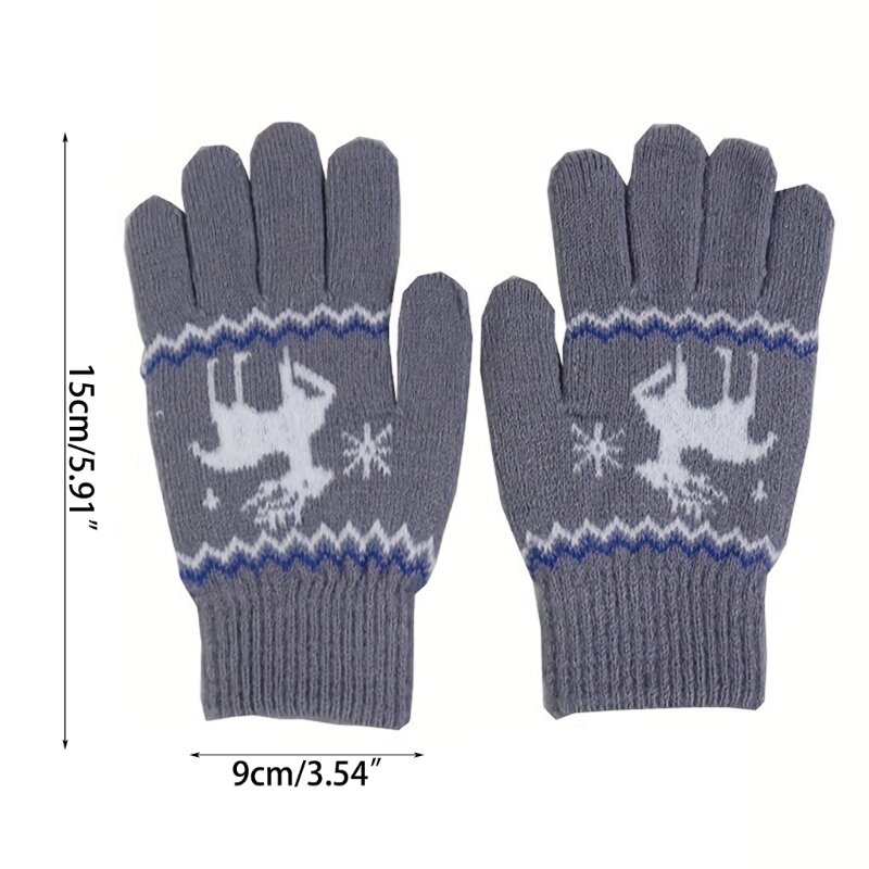 Rękawiczki dziecięce Deer Stylowe i praktyczne ciepłe rękawiczki 1 para na zimną pogodę