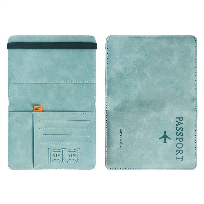 Damskie męskie RFID Vintage etui na paszport biznesowy wielofunkcyjny identyfikator karta bankowa portfel ze skóry PU etui akcesoria podróżne