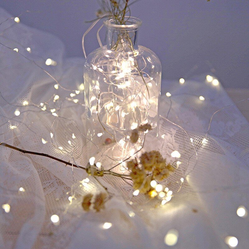 LEDストリングライト,USBバッテリー,銅線,屋外,妖精,照明,クリスマス,結婚式,パーティー,装飾,1m