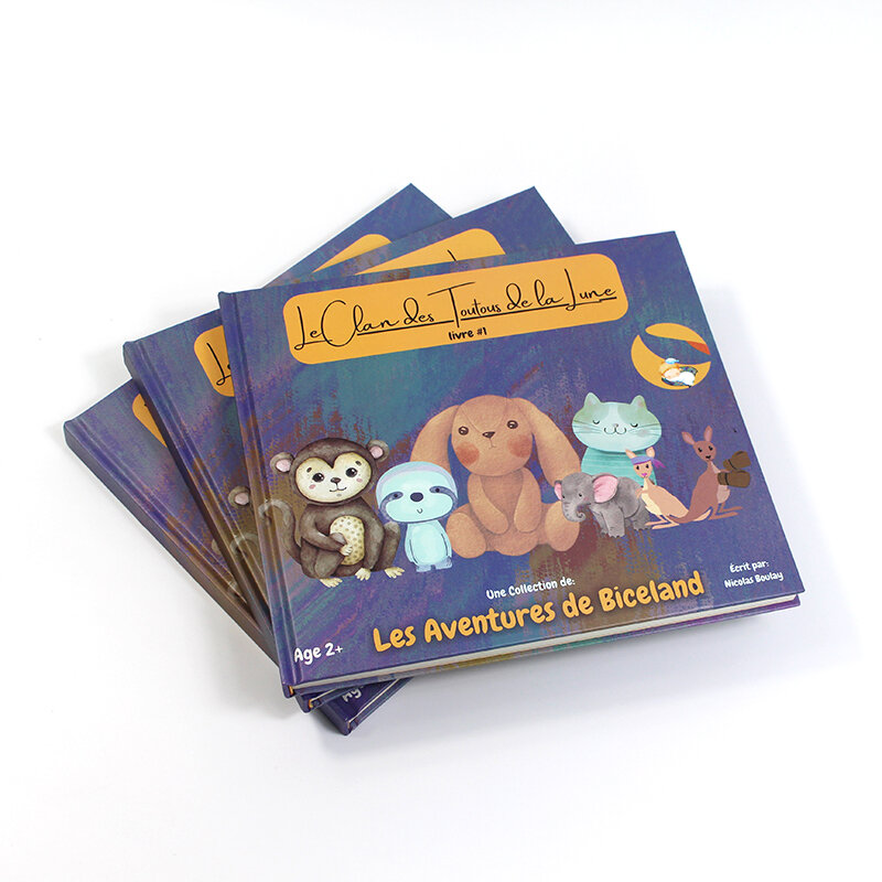 custom On Demand Hardcover Children Book High Quality Board Book Small MOQ Customized Offset Printing Customization Film Laminat