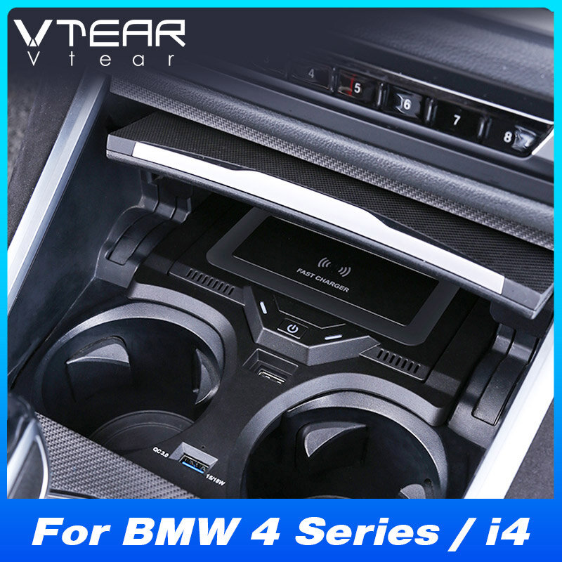 شاحن سيارة لاسلكي لسلسلة BMW i4 G26 4 ، محول لوحة شحن سريع للهاتف ، ملحقات التعديل الداخلي ، من من من من من من نوع GB