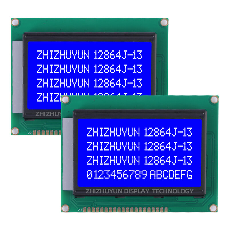 قالب أسود من الدرجة الصناعية شاشة LCD ، وحدة تحكم × 64 ، × 64 ، بيع بالجملة للبضائع الفورية ، 12864J-13 BTN