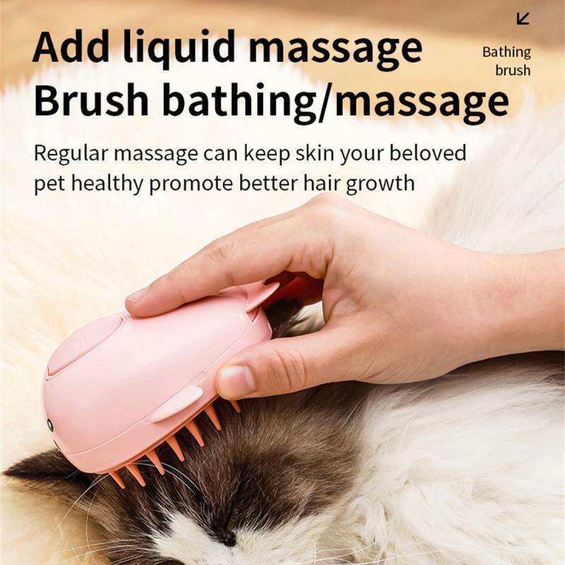 Cepillo de pelo para perros, peine de aguja práctico y duradero, cerdas de pulverización de un clic, función de Peine de cuidado de mascotas