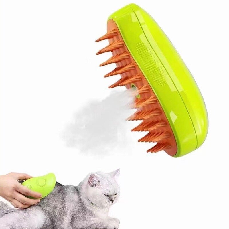 Steamy Combs Electric Spray Cat Hair Brush 3 in1 Dog Supplies Brush Massage Pet Products Grooming Removing Tangled Loose Hair