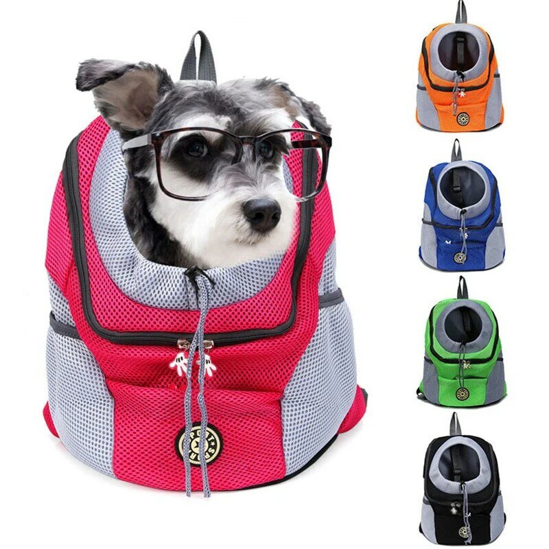 Bolsa de transporte para perros, mochila de viaje portátil de doble hombro para exteriores, 3 tamaños